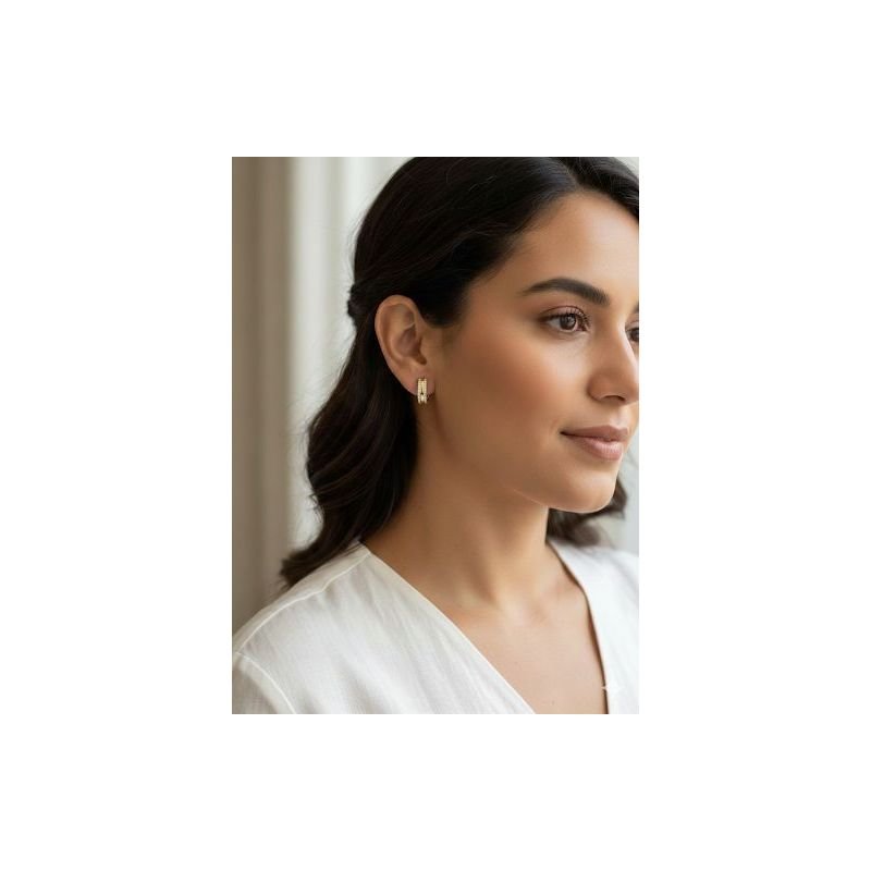 Argola Cravejada e Lisa