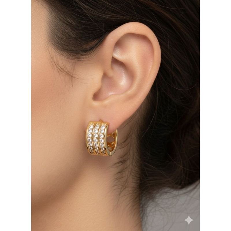 Argola Trio Cravejado