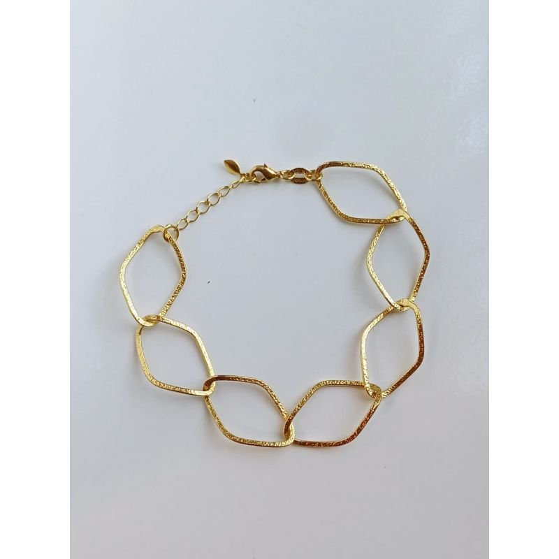 Pulseira Folheada - Elo Losango