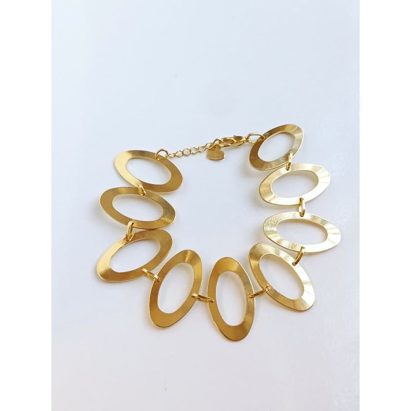 Pulseira Folheada - Oval