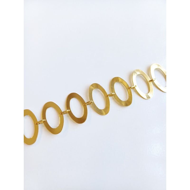 Pulseira Folheada - Oval